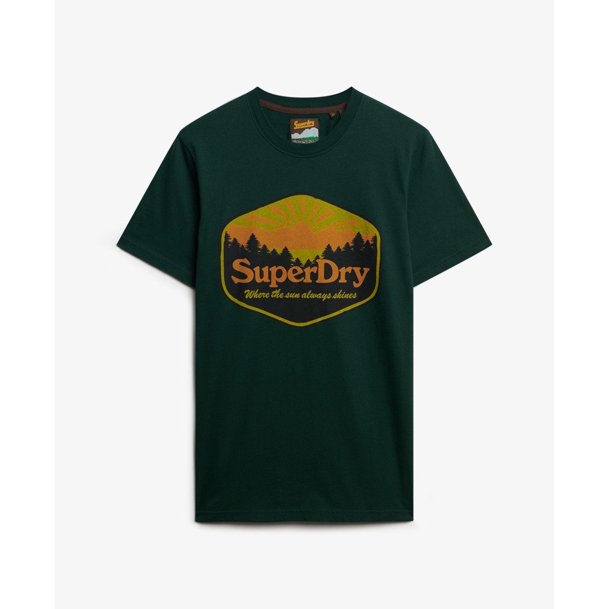 T-shirt Sun Tab vert émail, SUPERDRY
