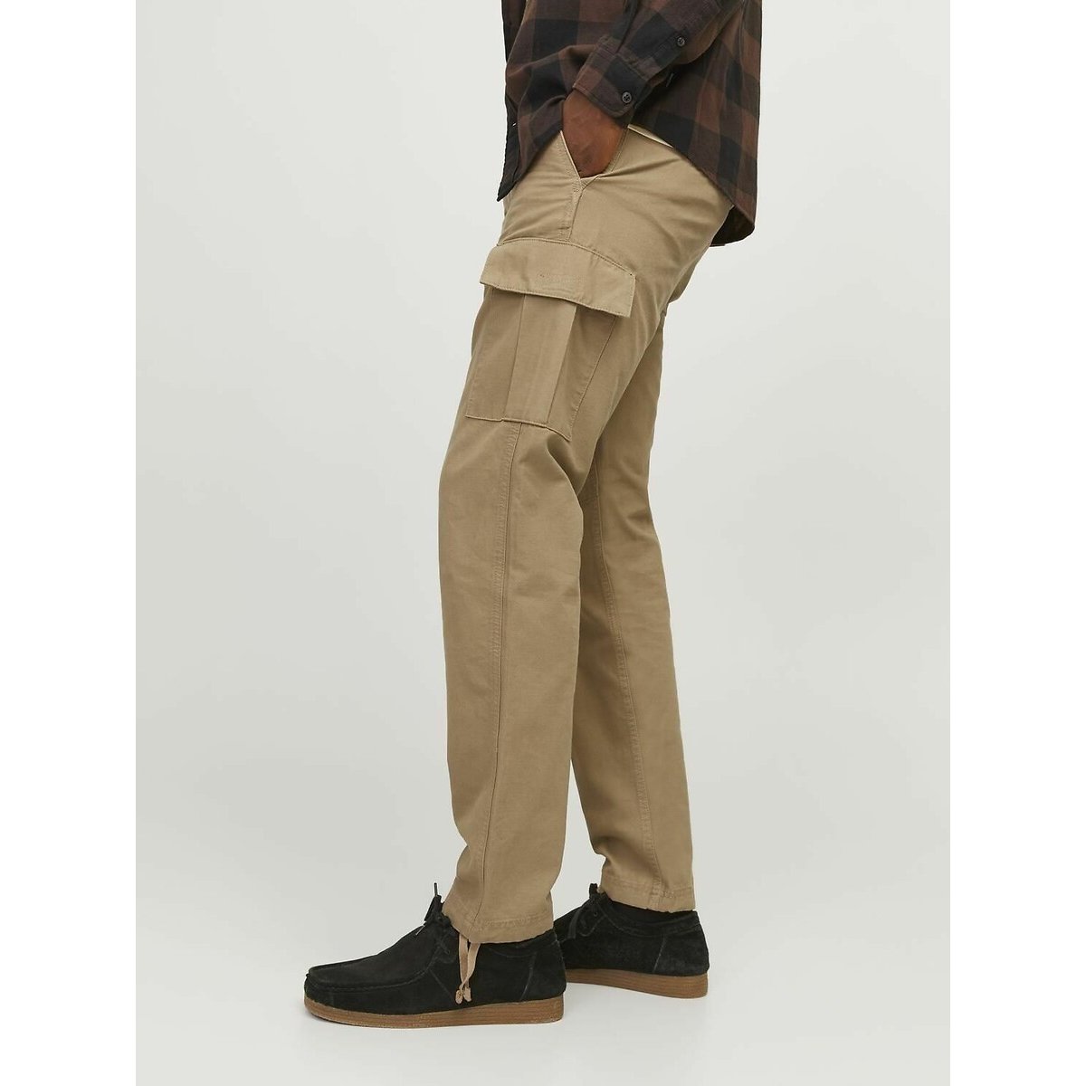 Pantalón cargo con bajos ajustados beige , JACK & JONES