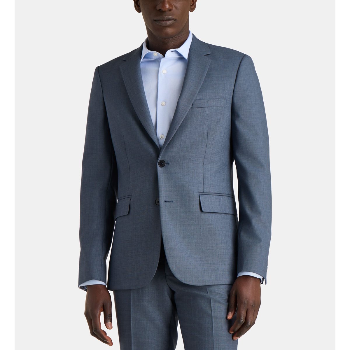 Veste de costume albino en laine bleu foncé, COMPTOIR GL
