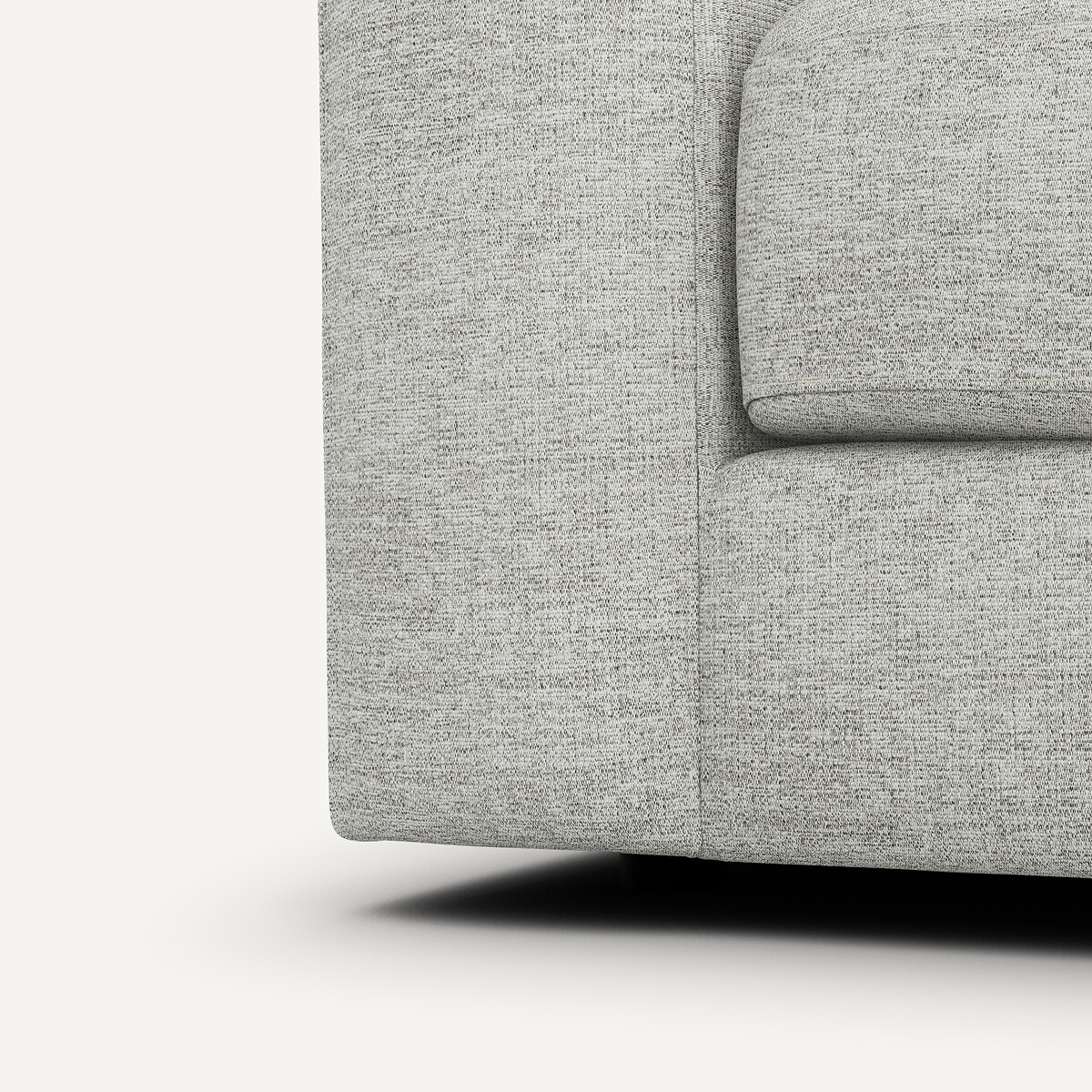 Compacte 3-zitsbank in gevlekt canvas, Skander grijs/wit, AM.PM