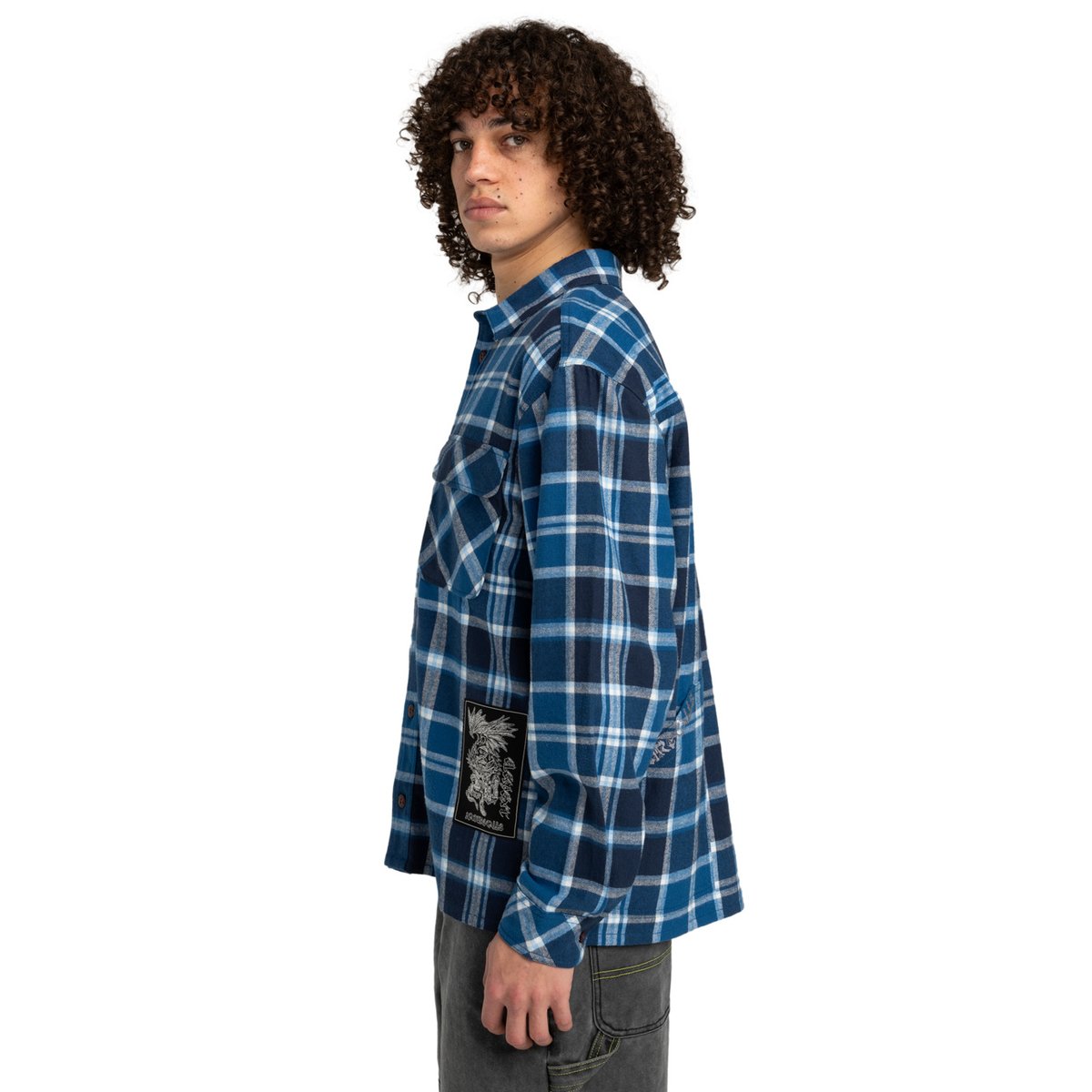 Chemise à manches longues FFNC CHECKMATE bleu fncc bluebird plaid, ELEMENT