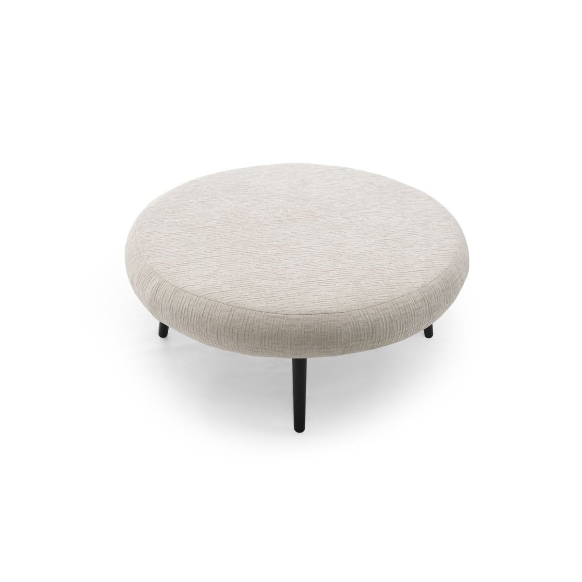 Pouf tissu texturé, EDEN beige, BOBOCHIC
