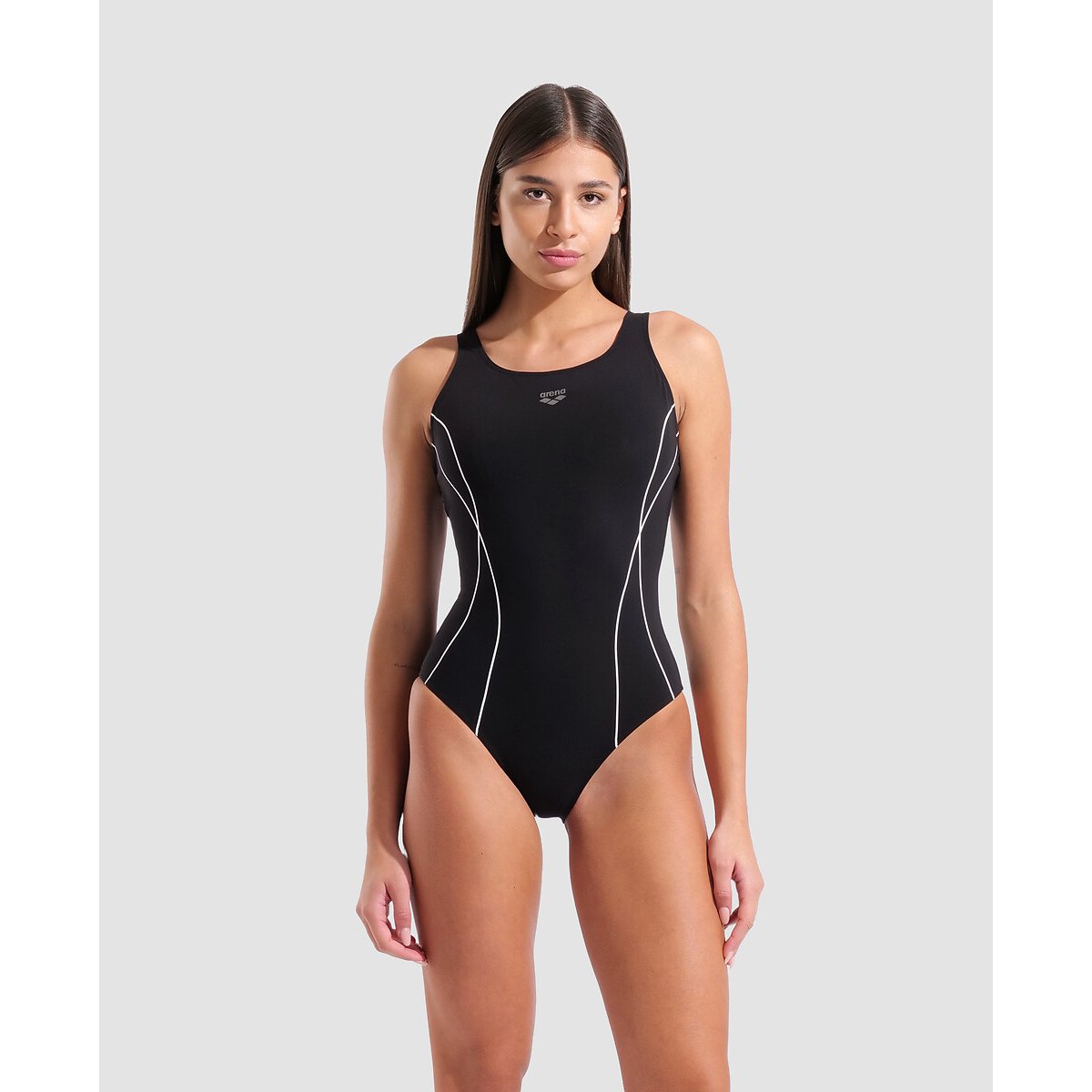 Maillot de bain ERIKA dos en U noir/blanc, ARENA
