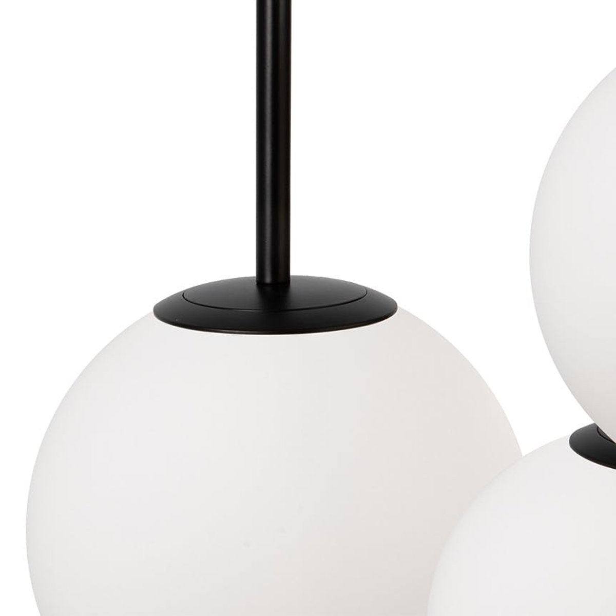 Suspension 3 globes en grappe ajustables DELTONA noir, PIER IMPORT