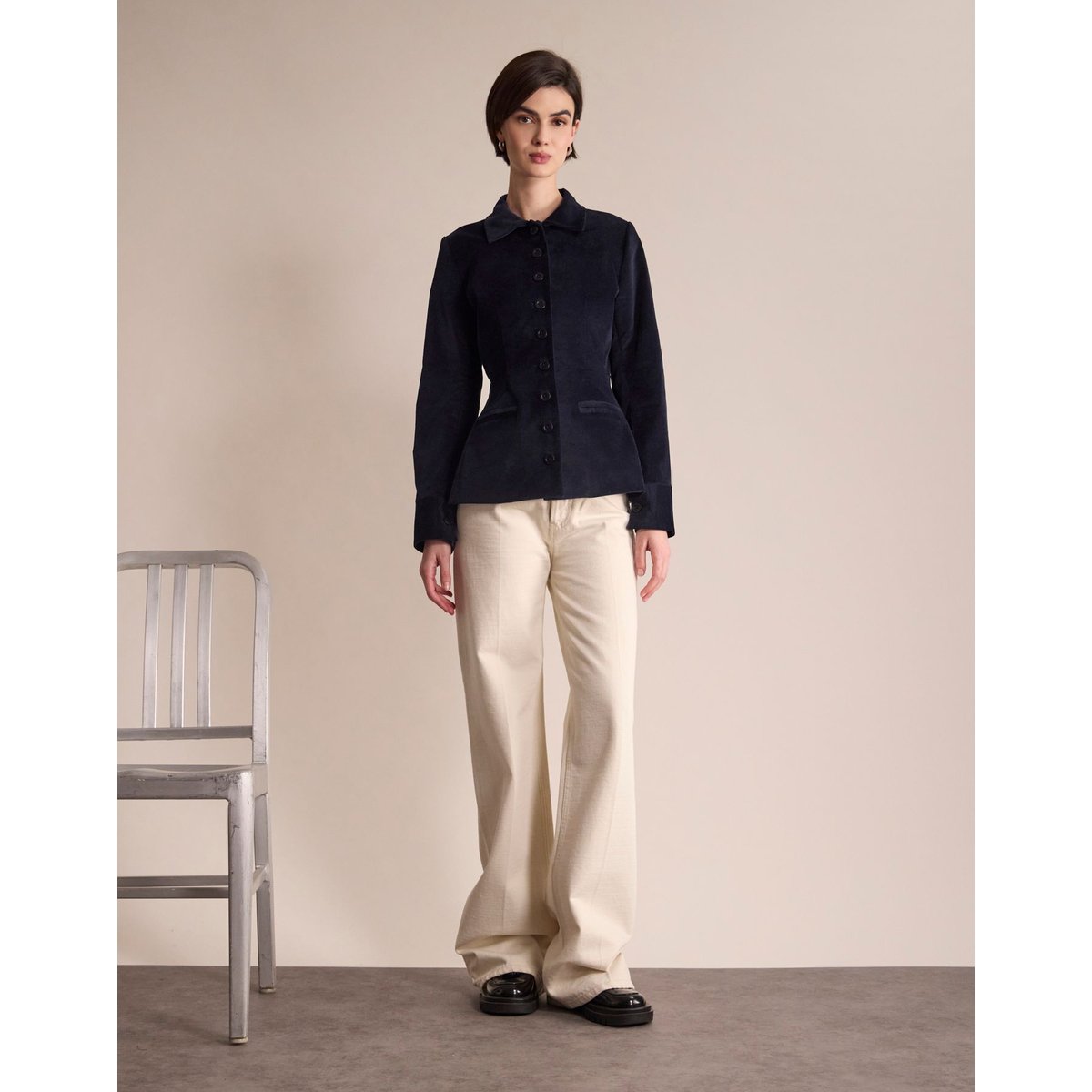 Veste Georges bleu marine, INES DE LA FRESSANGE PARIS