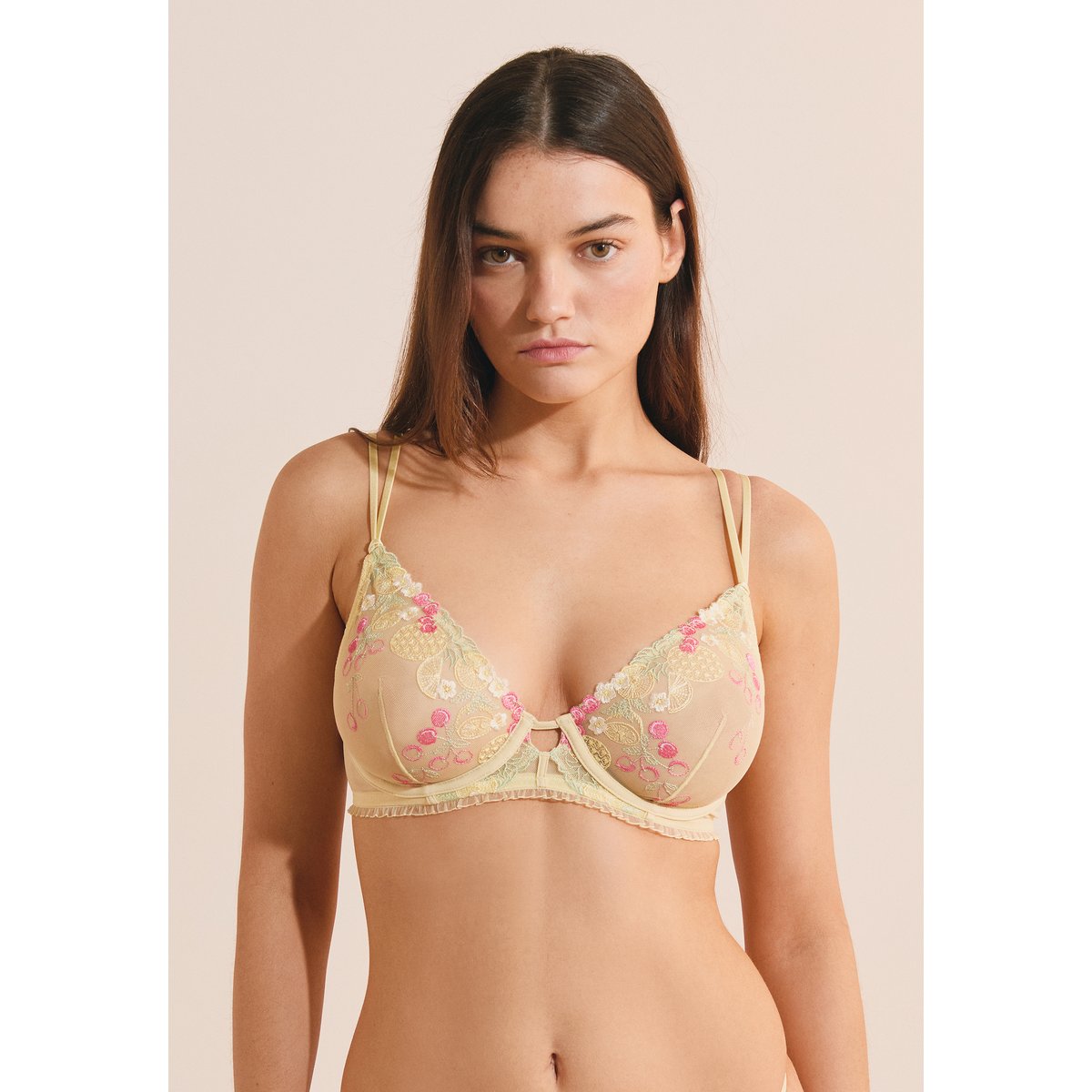 Soutien-gorge classique avec motifs fruits brodés CALYPSO multicolore, ETAM