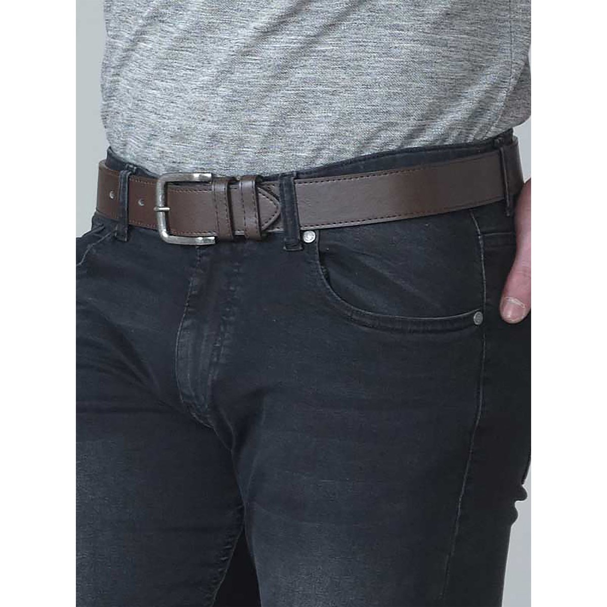 Ceinture grande taille ARCHIE marron, DUKE