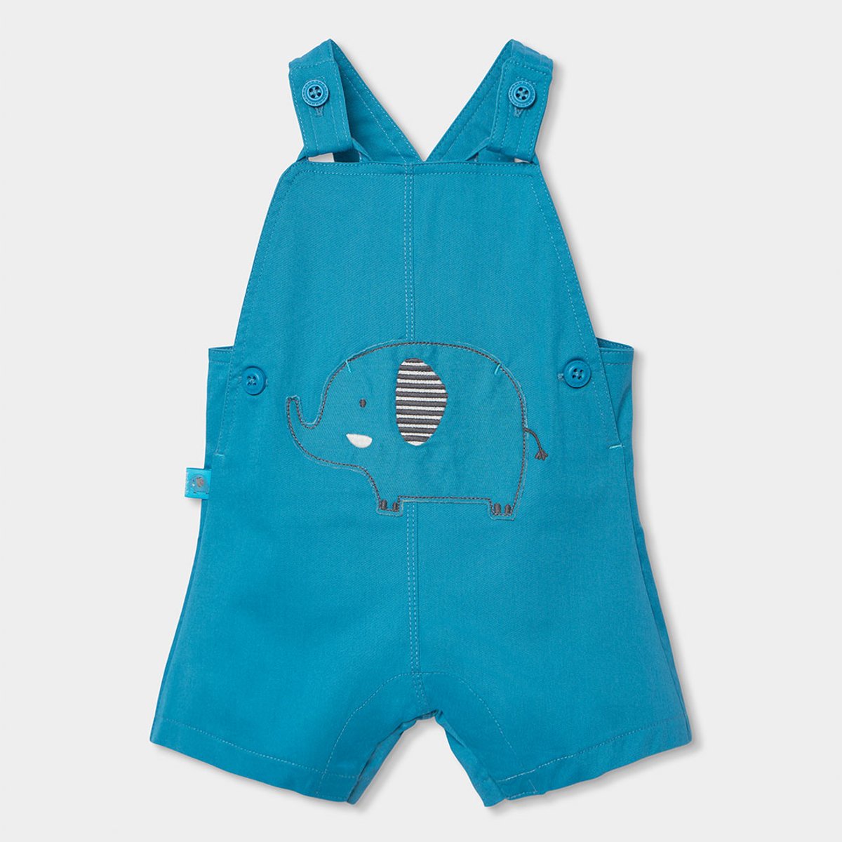 Ensemble bébé salopette et t-shirt coton bleu, BOBOLI