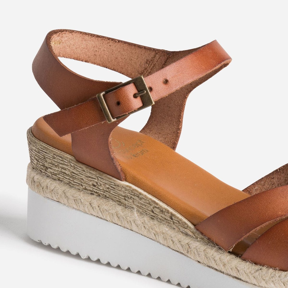 Sandale À Talon en cuir TANIA camel, ERAM