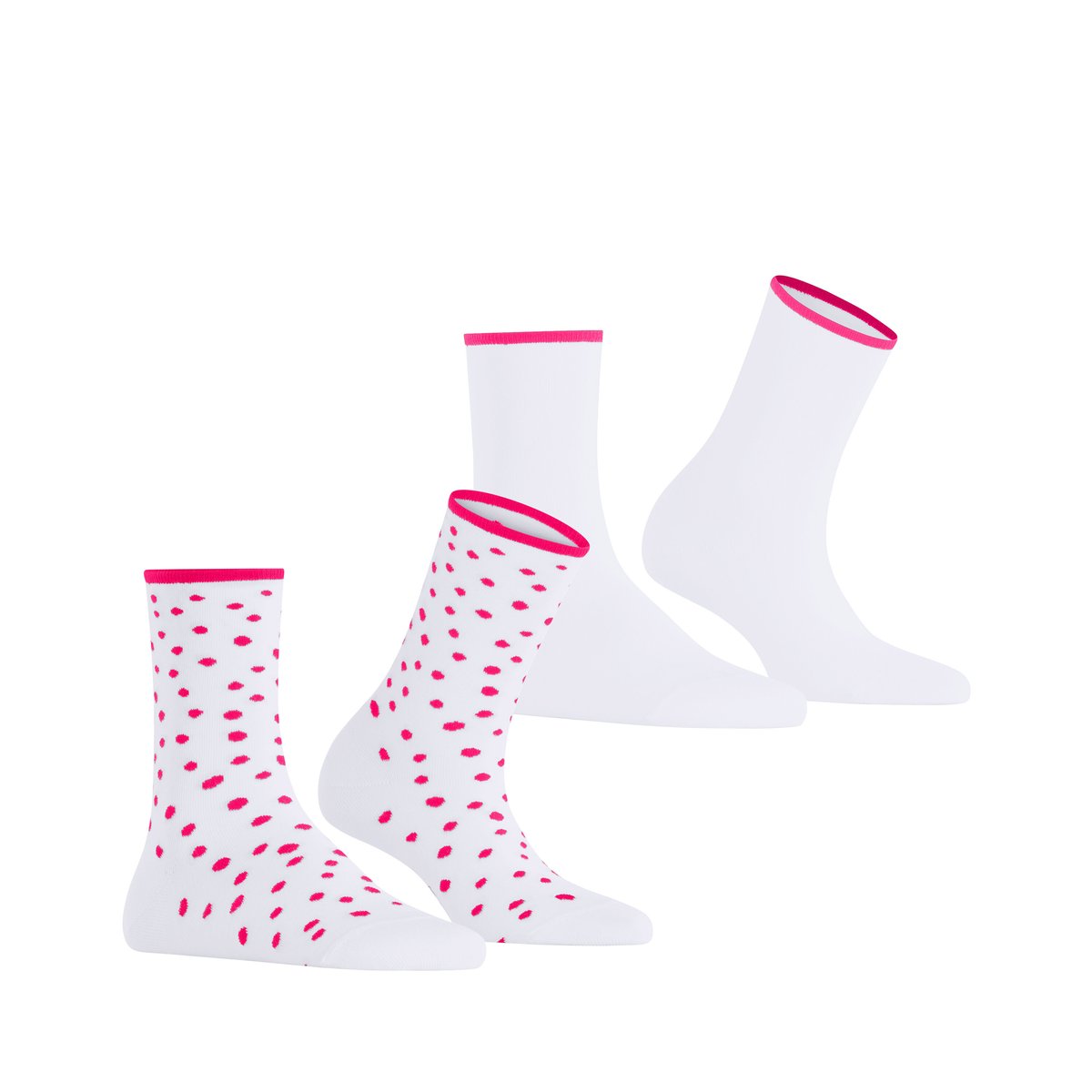Chaussettes Sketched Dot 2-Pack Opaque neige-un, ESPRIT