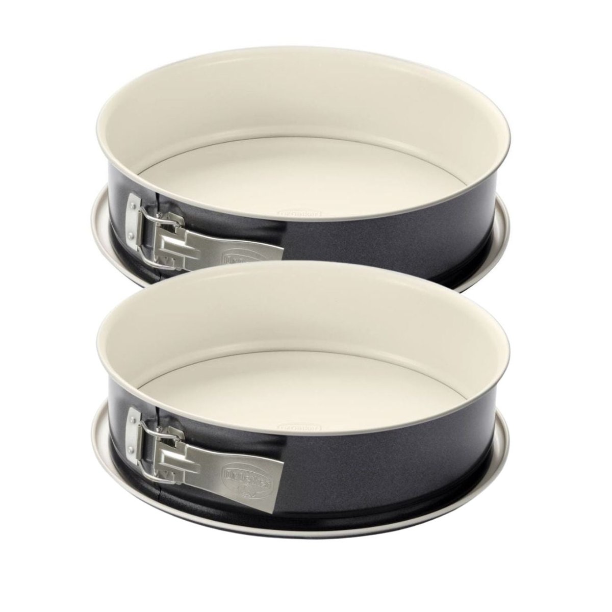 Ensemble de 2 Moules à manqué à charnière 26 cm BACK-TREND blanc, DR OETKER