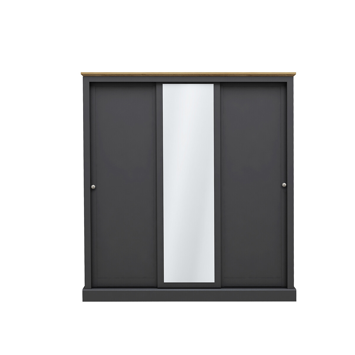 Wooden 3 Door Sliding Wardrobe charcoal, SO'HOME