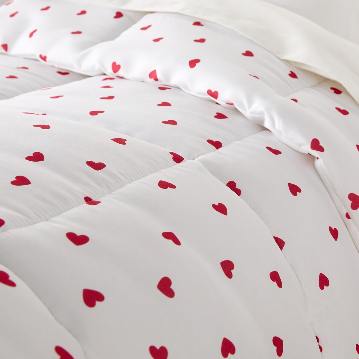 Synthetisch dekbed, hartenprint, gerecyclede microvezel, SCACCO hartenprint, LA REDOUTE INTERIEURS