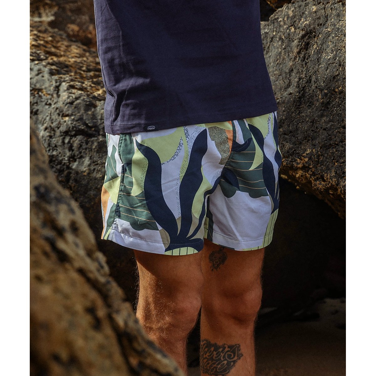 Beach short rayure verticale WIPEOUT jungle, OXBOW