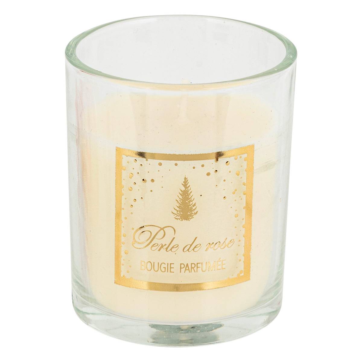 Bougie parfumée cracker 89 gr avec pot en verre RAND noir, ATMOSPHERA