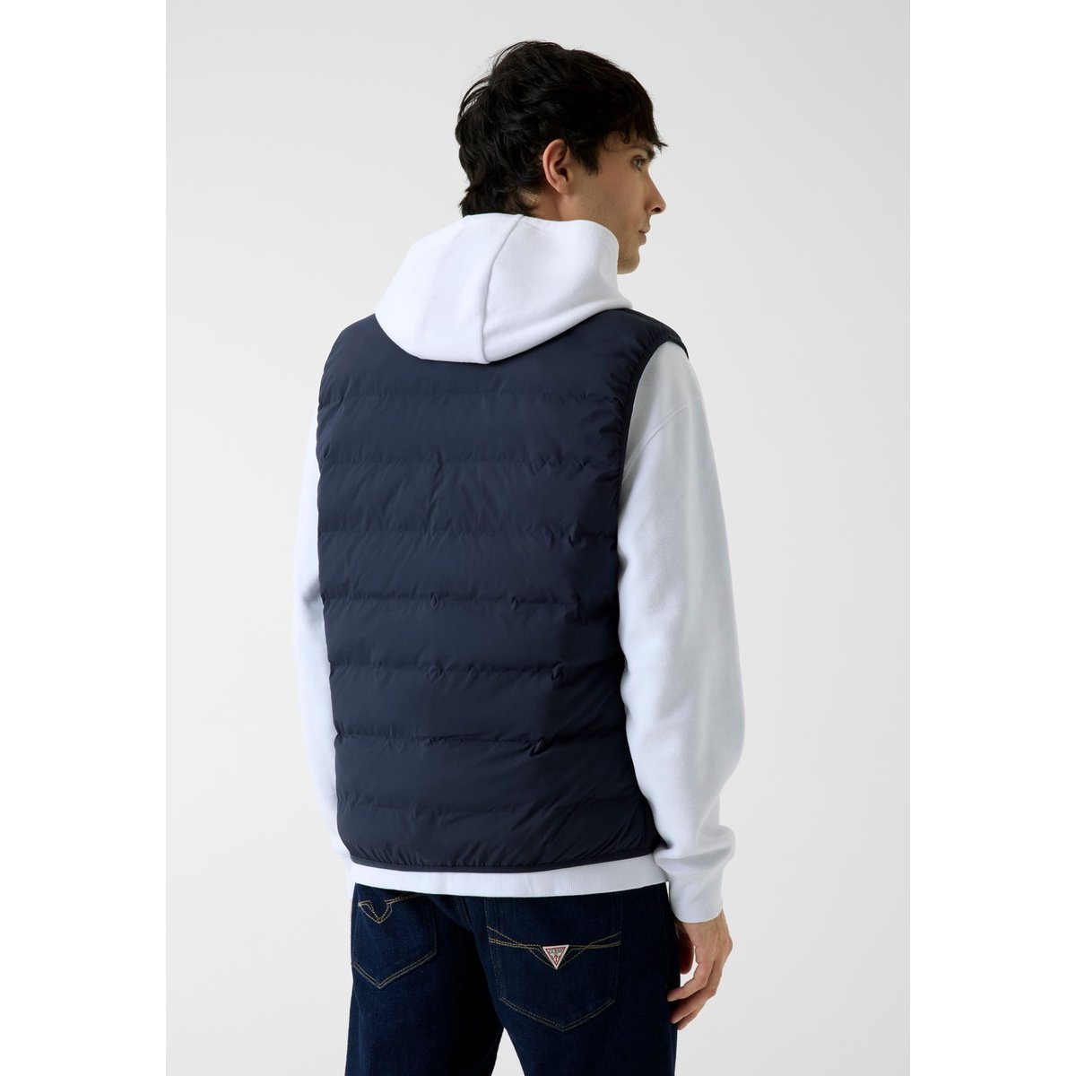 Doudoune Sans Manches bleu foncé, GUESS