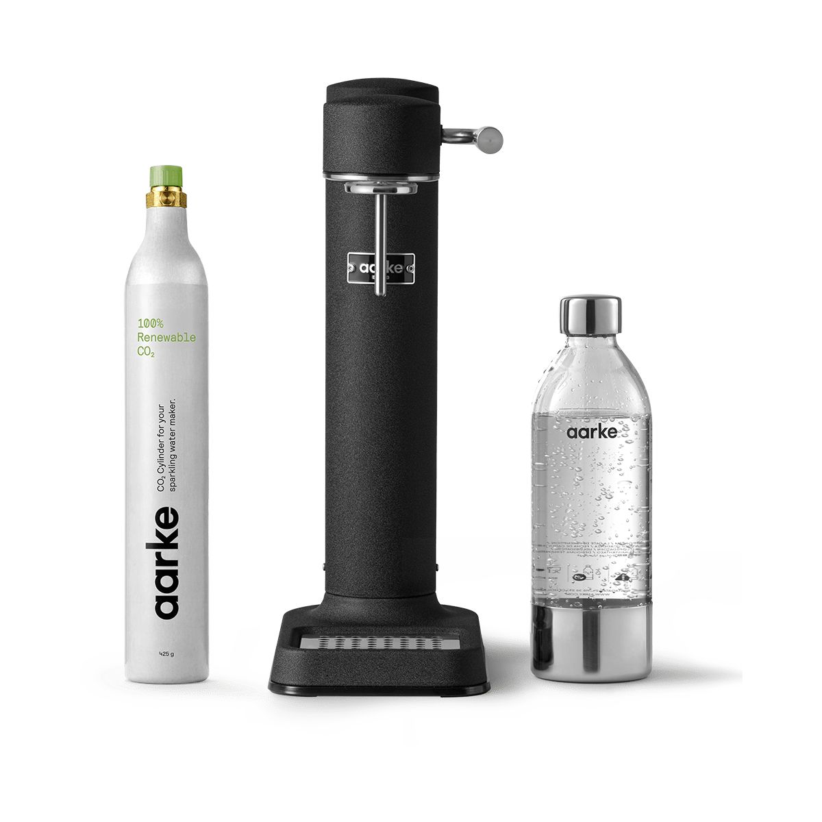 Machine à soda Pack Carbonator 3 Noir mat + CO2 couleur unique, AARKE