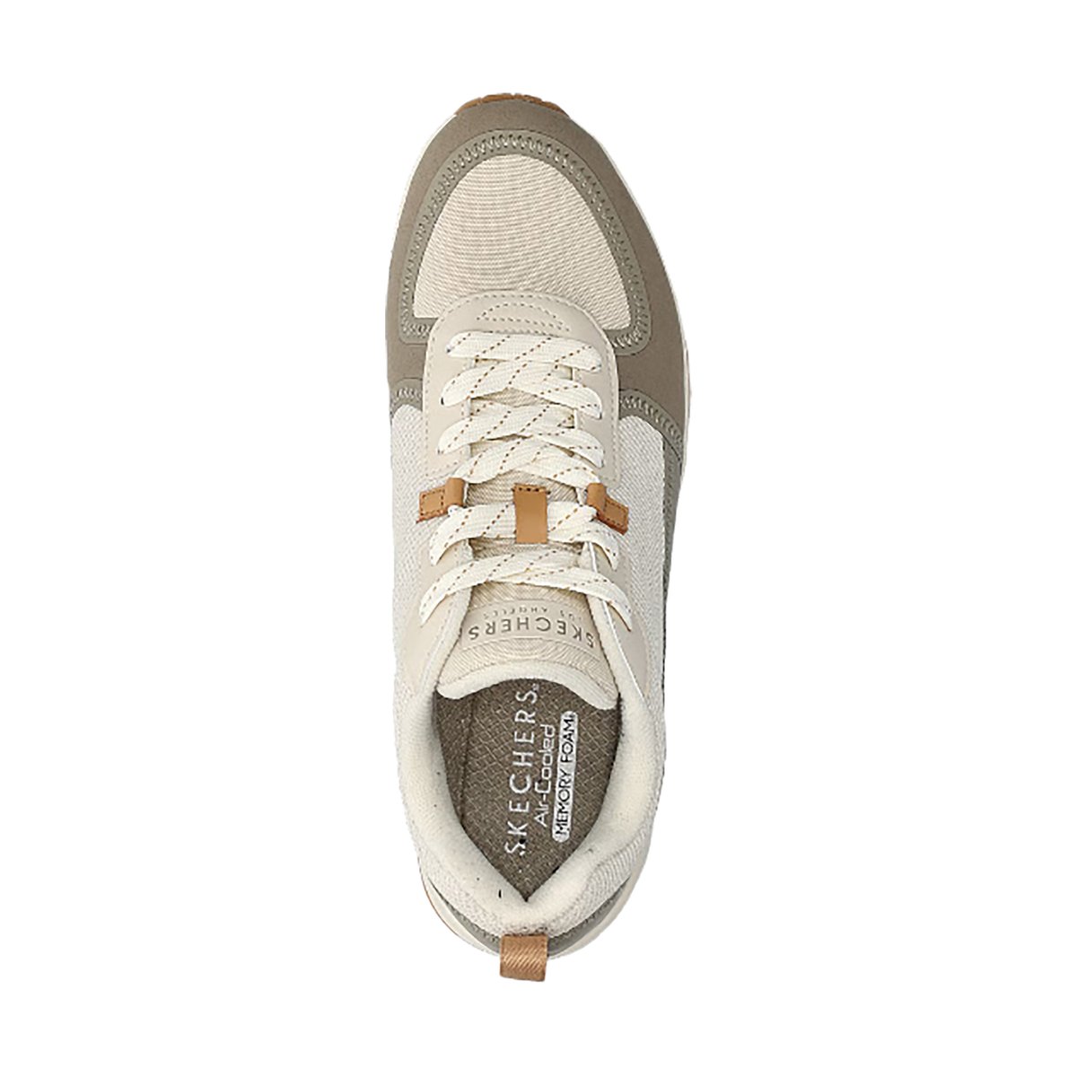 Basket Basse à Lacets Sckechers Uno Layover blanc - gris, SKECHERS