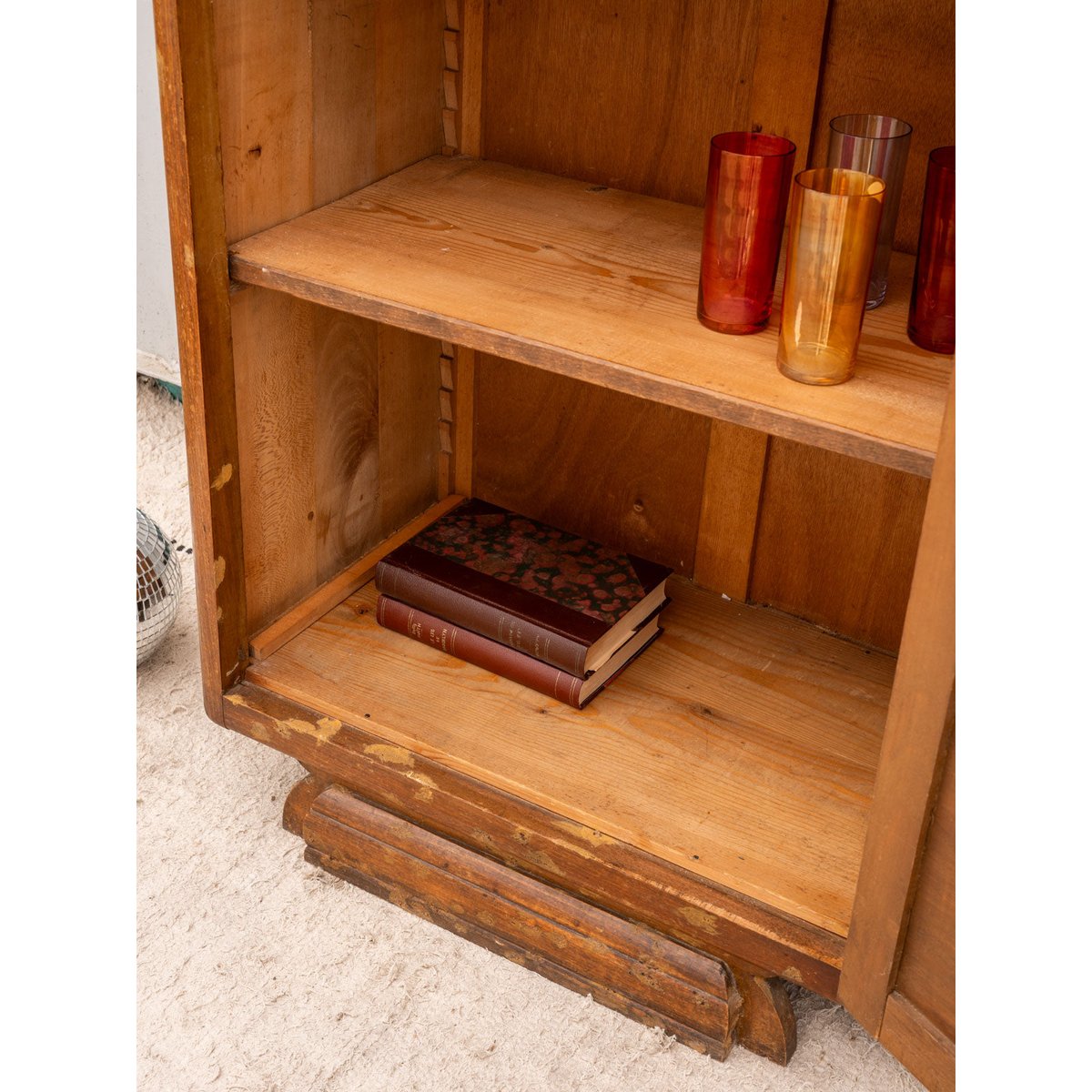 Armoire art déco en bois Blandine N°478 - Bon état bois foncé, DEBONGOUT
