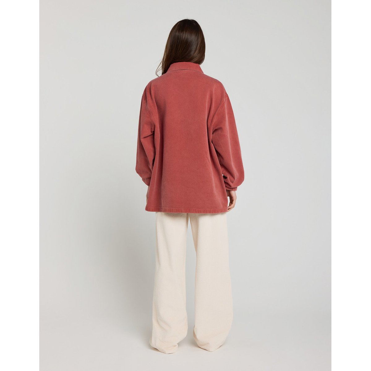 PANTALON JANE VELOURS CORDSOFT blanc casse, PULLIN