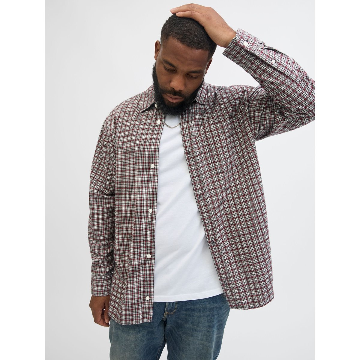 Chemise tibetan red, JACK & JONES