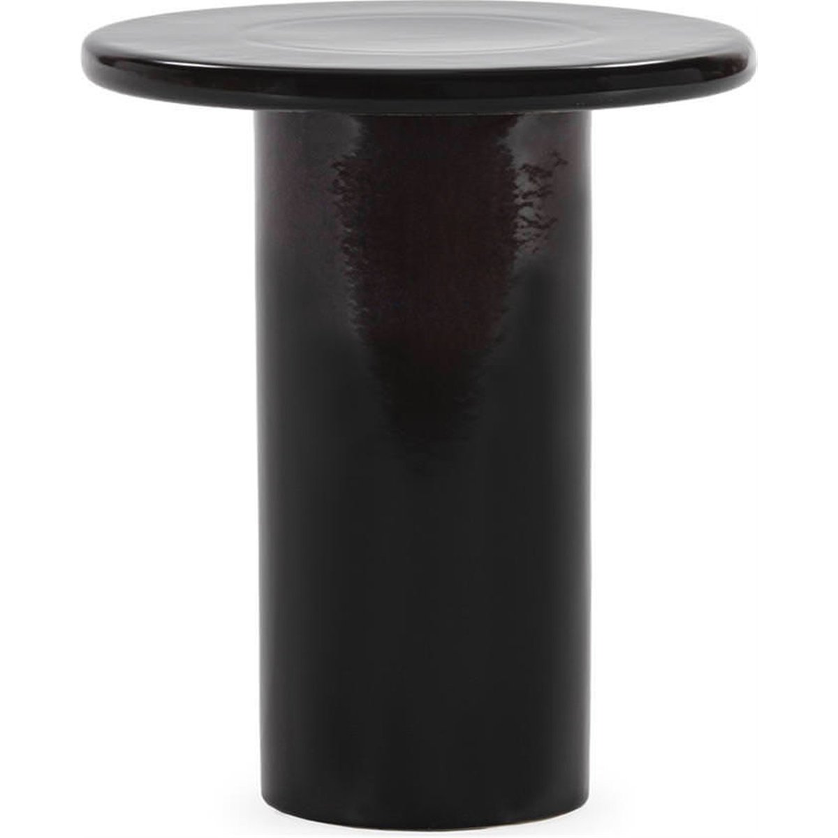 Table d'appoint sculpturale en céramique noir, RECOLLECTION