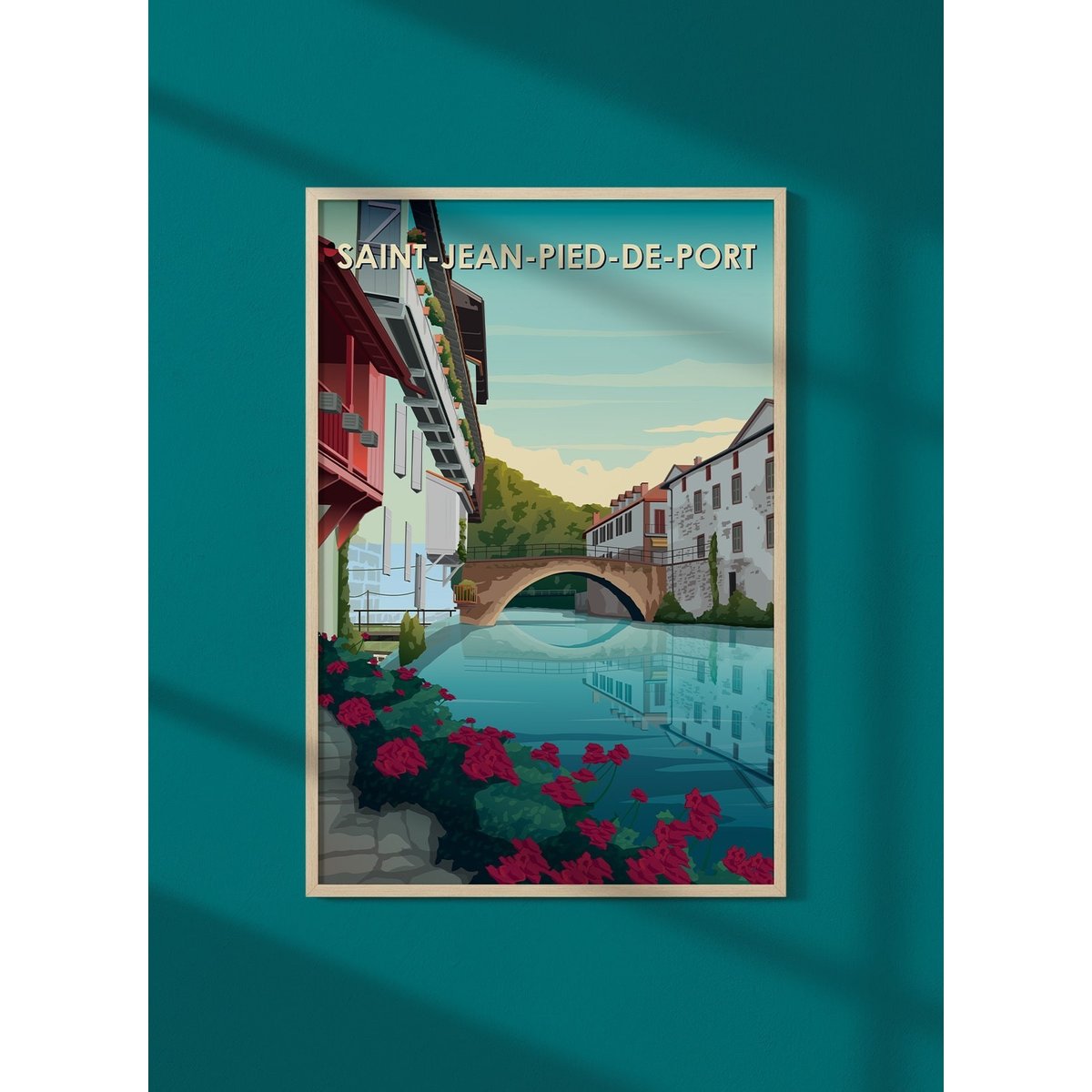 Affiche ville Saint-Jean-Pied-de-Port blanc, L'AFFICHERIE