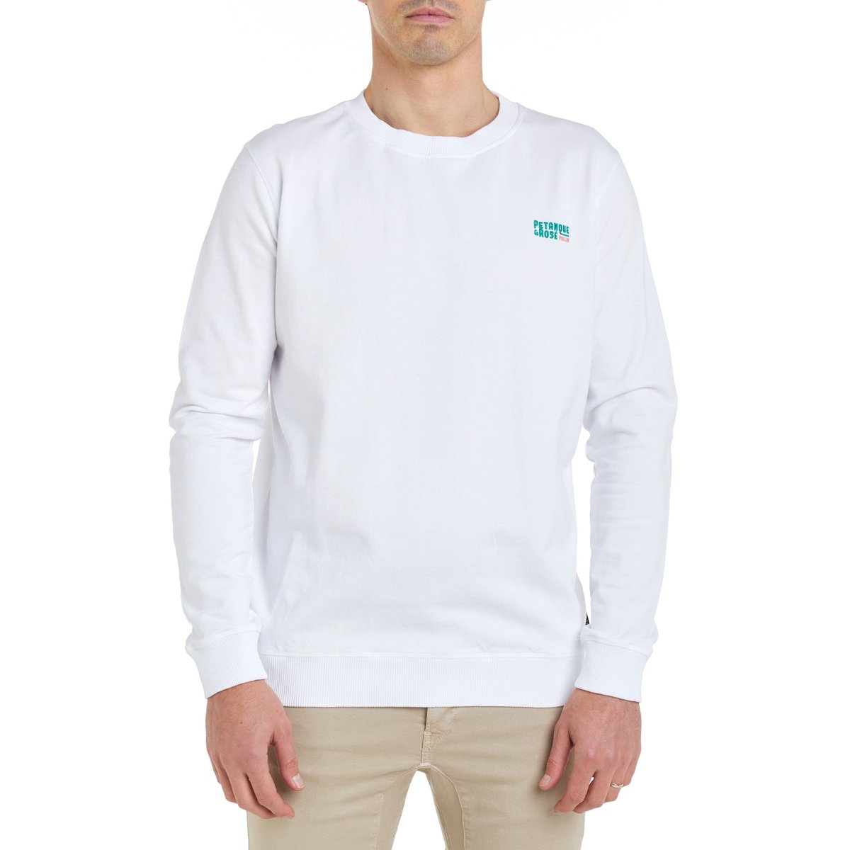 SWEAT PETANQUE blanc, PULLIN
