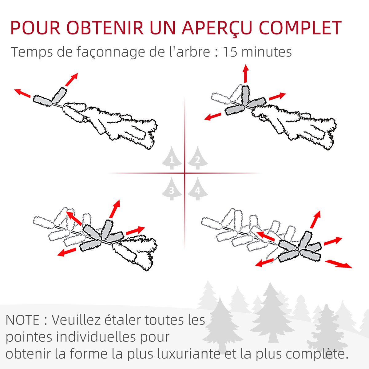 Sapin de Noël illuminé Plastique Vert vert, HOMCOM