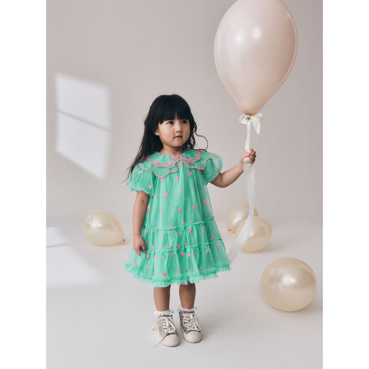Robe en mesh brodée pour grandes occasions bleu sarcelle, NEXT