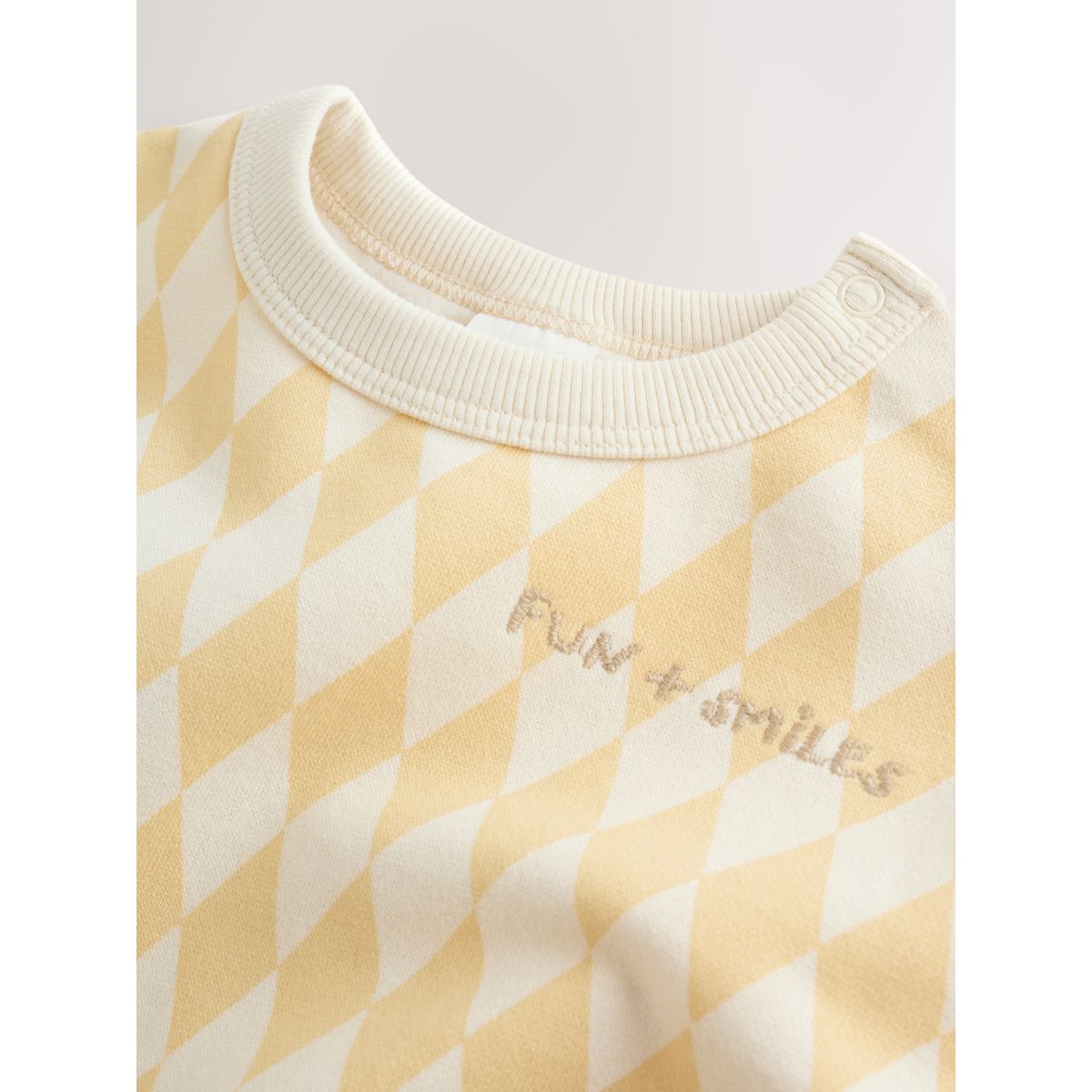 Barboteuse en molleton bébé arlequin jaune, NEXT