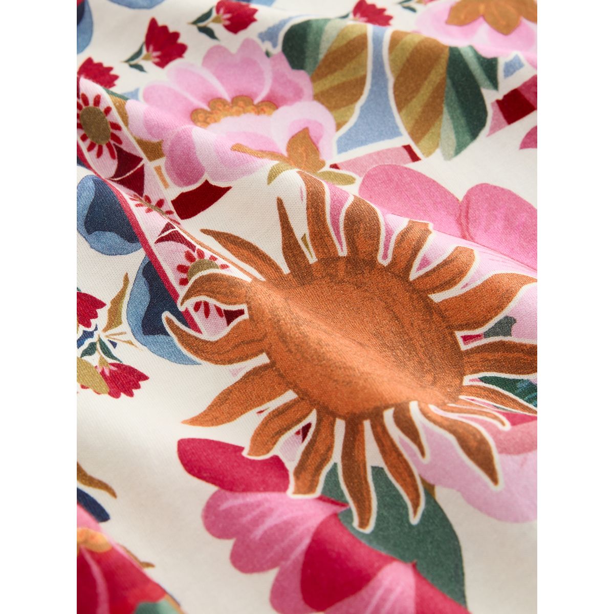 Pyjama à manches longues imprimé floral folk rose/crème, NEXT