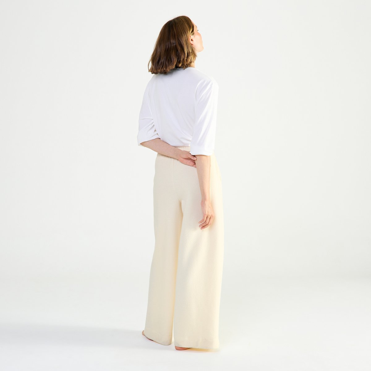 Pantalon en coton ETREINTE ivoire, LAURENCE TAVERNIER