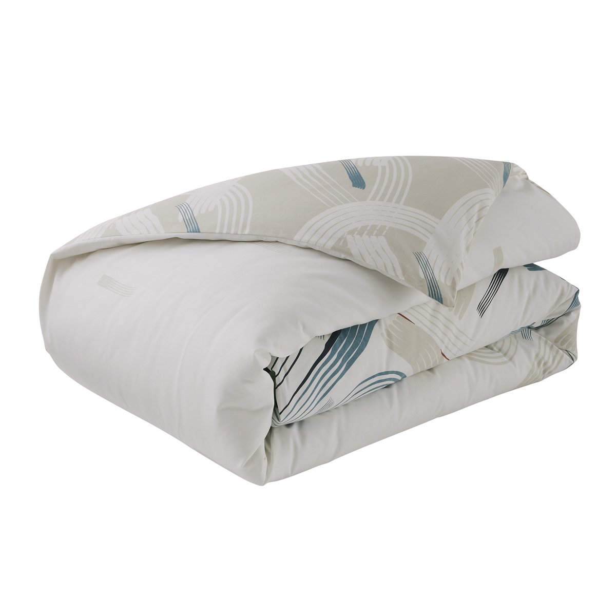 Parure de lit imprimée en coton, GABIN blanc, ORIGIN