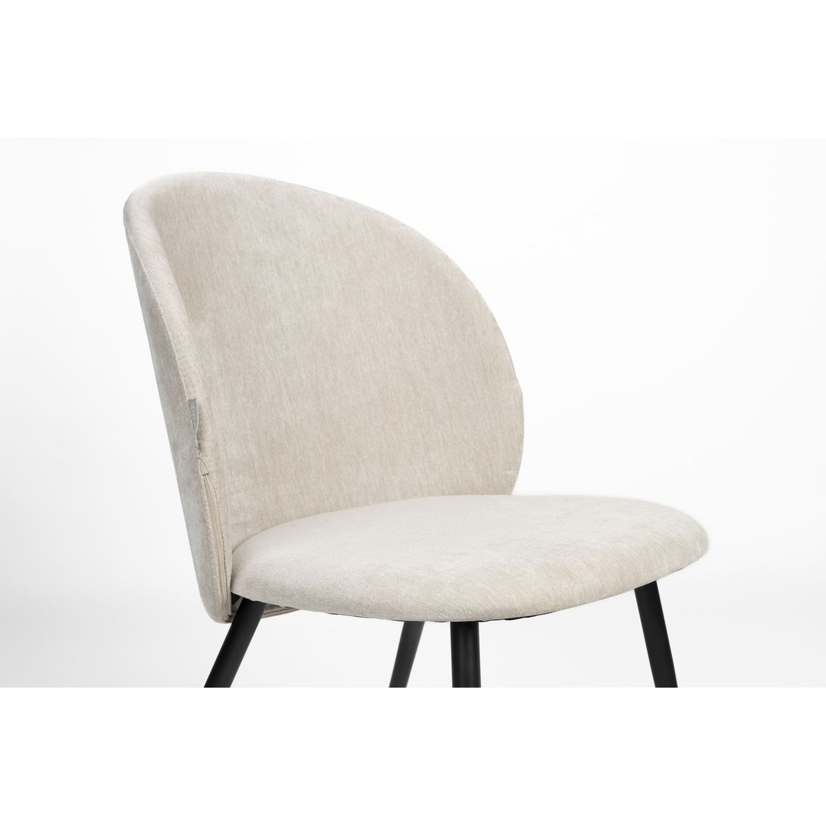 Chaise design en tissu (lot de 2) beige, ZUIVER