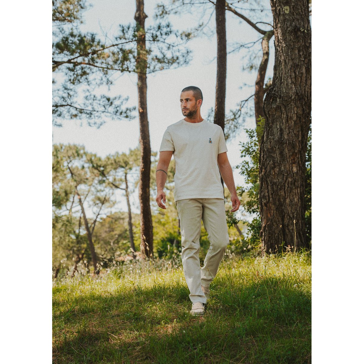PANTALON CHINO BONEWHITE blanc casse, PULLIN