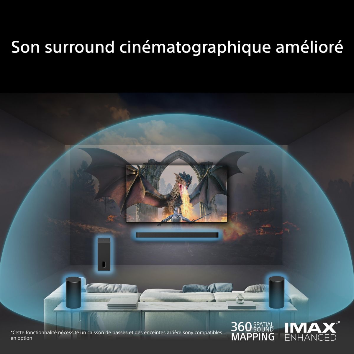 Kit enceinte surround Bravia Theatre SARS9 couleur unique, SONY