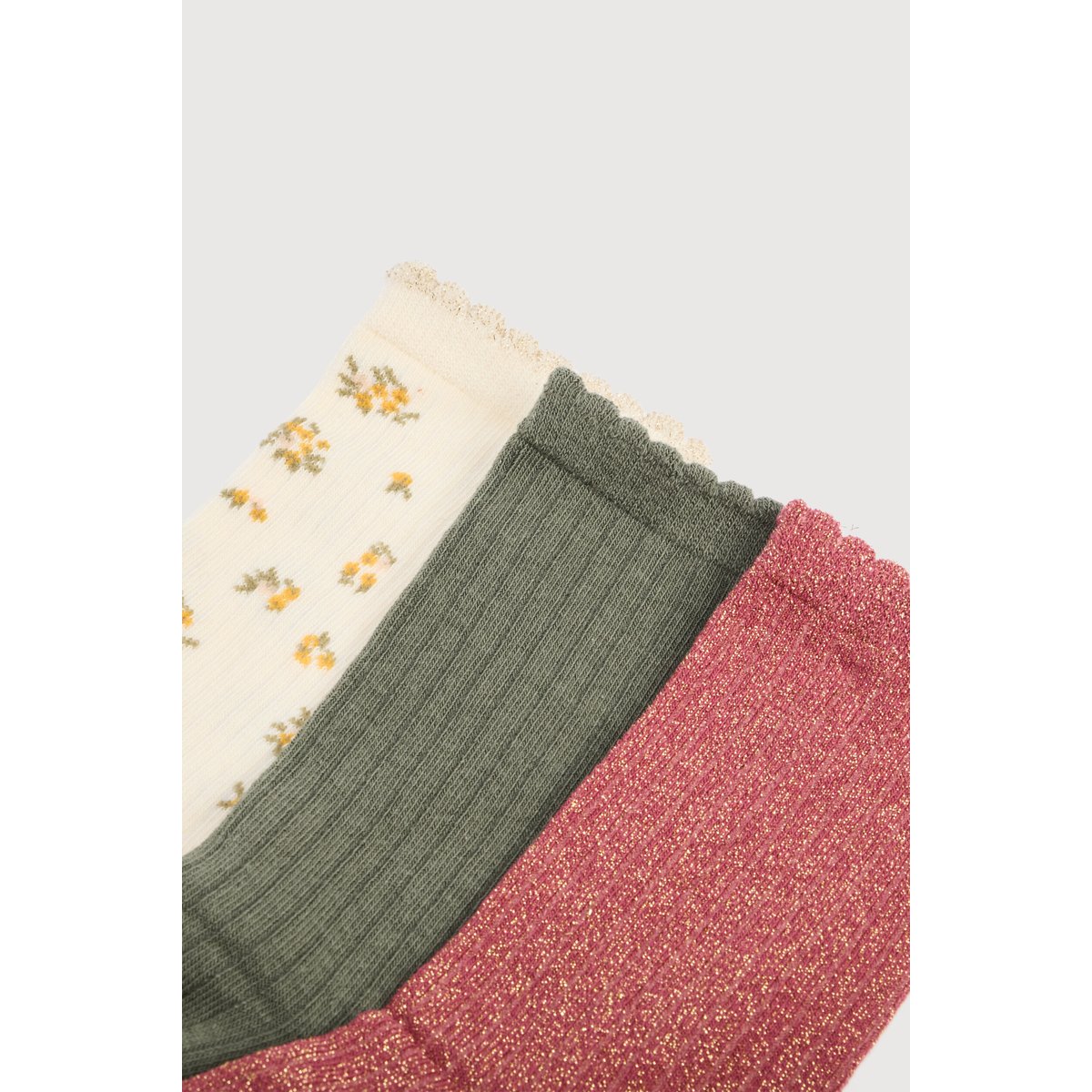 Lot de 3 paires chaussettes hautes orange, BONOBO