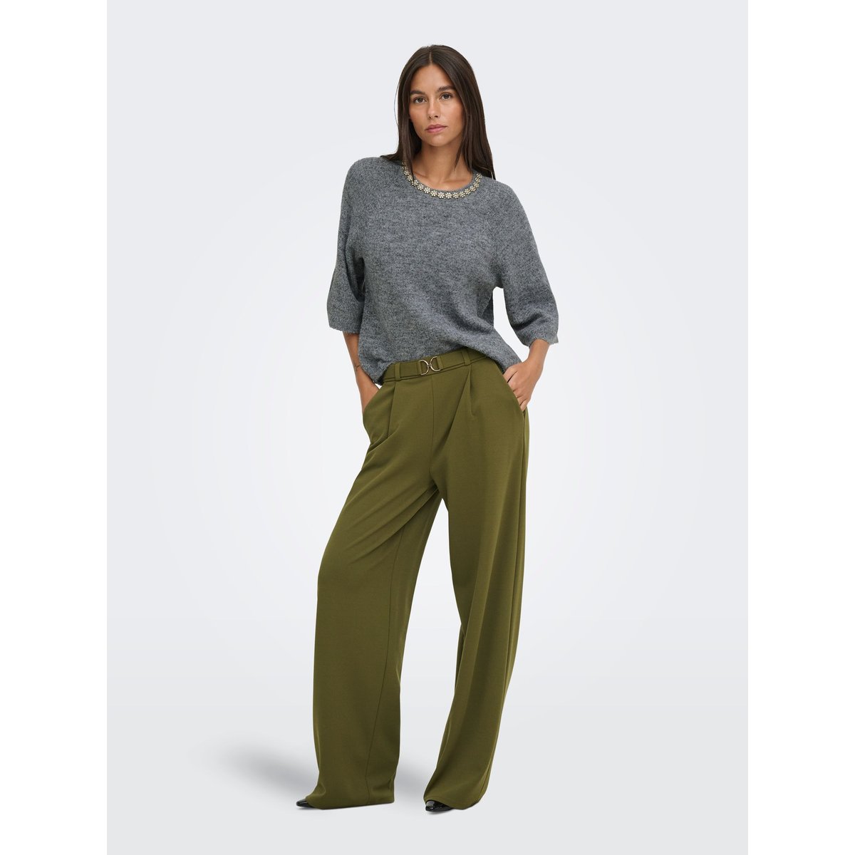 Pull En Maille dark grey melange 1, JDY