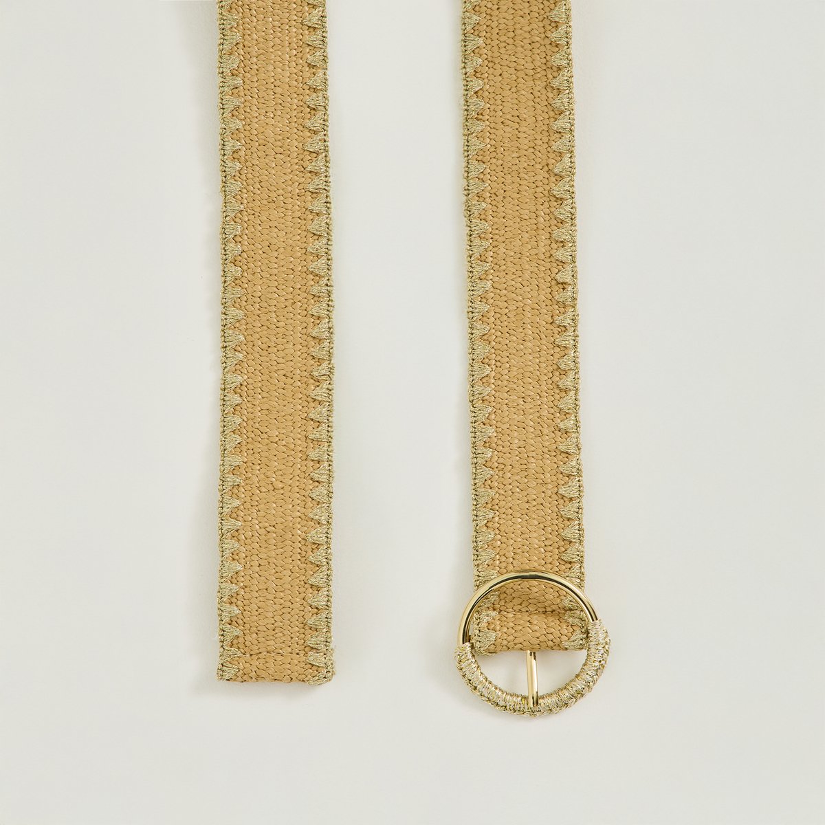 Ceinture tressée détails brillants beige, GRAIN DE MALICE