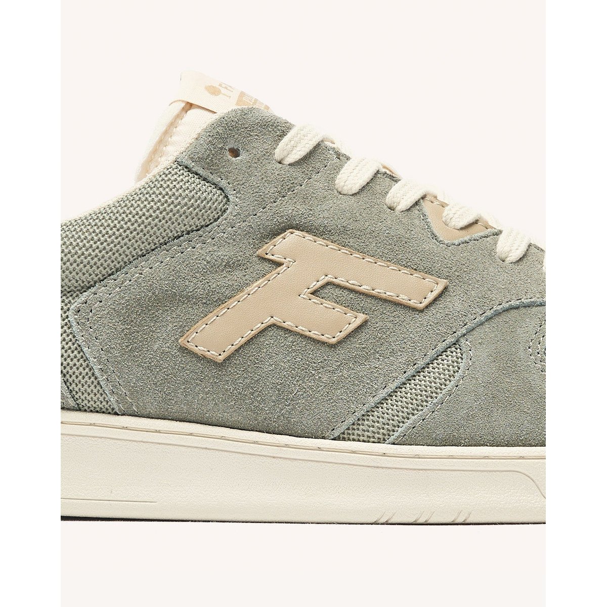 Baskets basses suede tissu PALMER kaki foncé, FAGUO