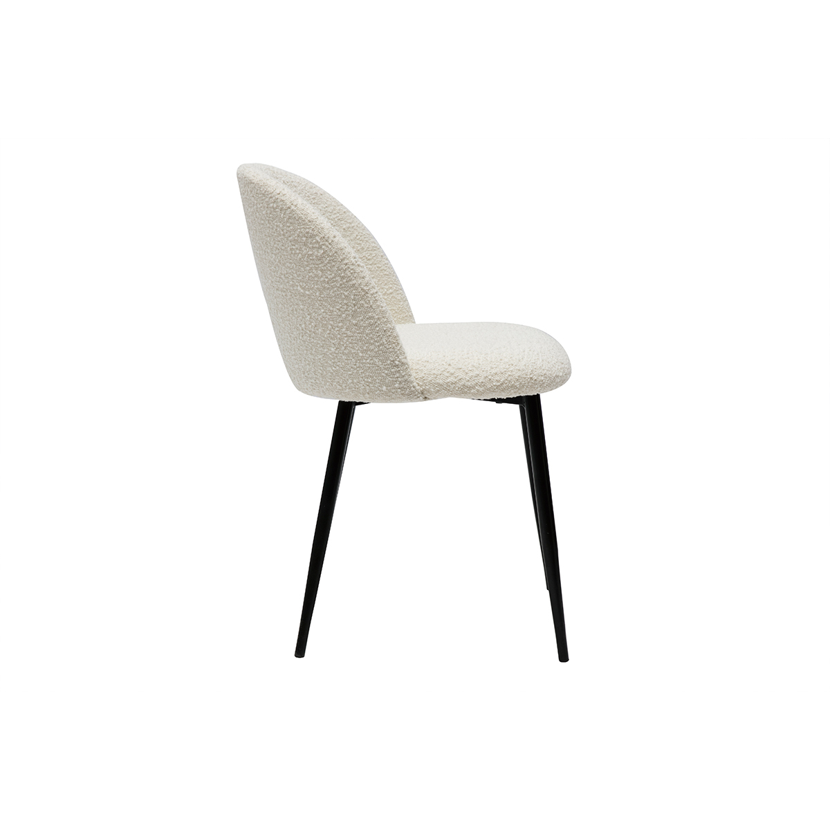 Chaises design pieds en métal noir (lot de 2) CELESTE blanc, MILIBOO