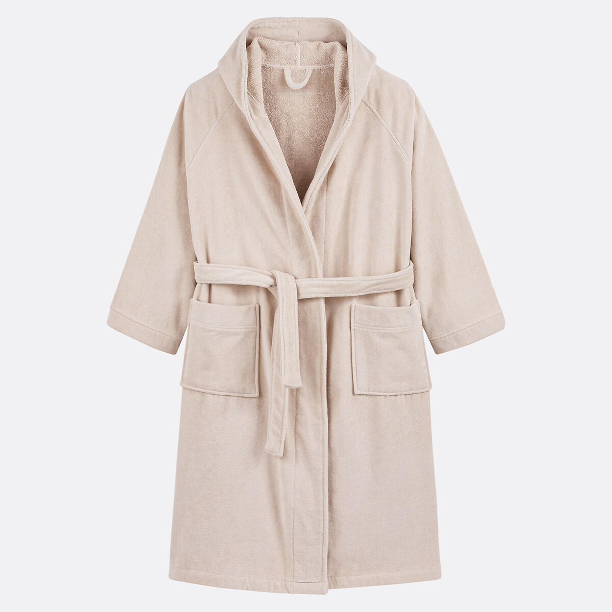 Albornoz con capucha, de rizo 450 g/m2, Trizie beige claro, LA REDOUTE INTERIEURS