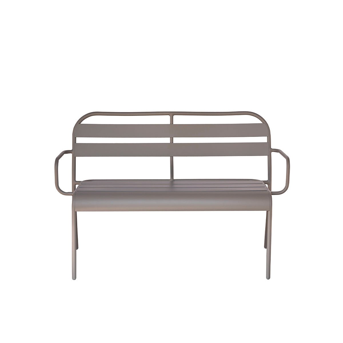 Banc de jardin en aluminium 2 places ZÉPHIR gris, BERAH GETAH