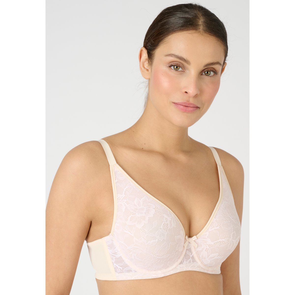 Soutien-gorge spacer galbant à armatures marron beige poudré, DAMART