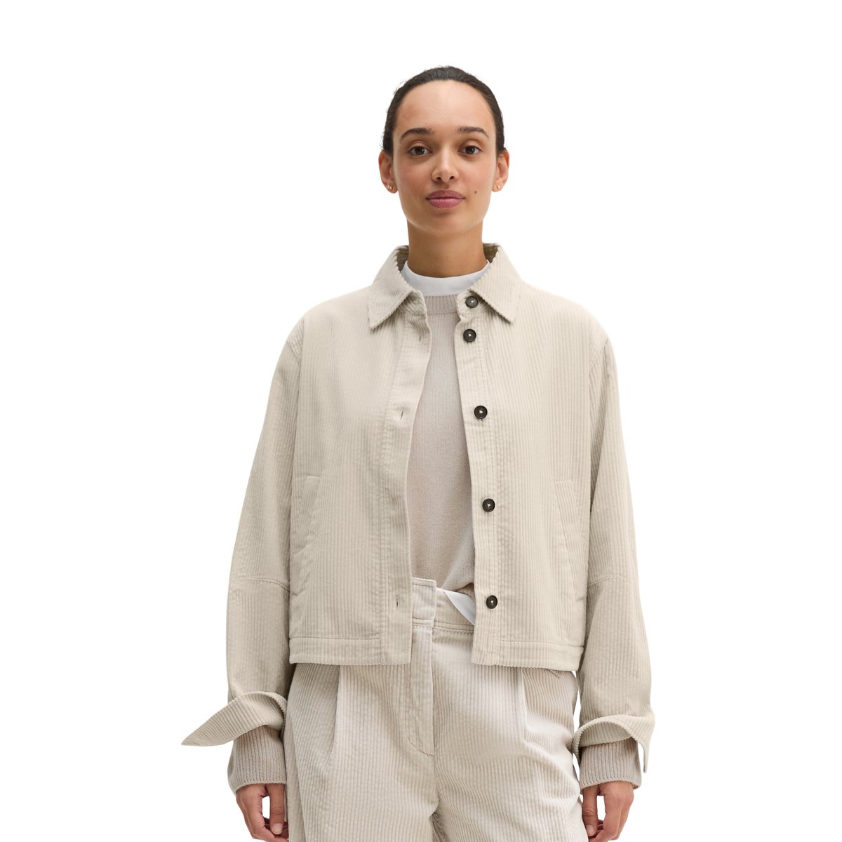 Survêtement en velours côtelé regular en coton bio doux gris, MARC O'POLO