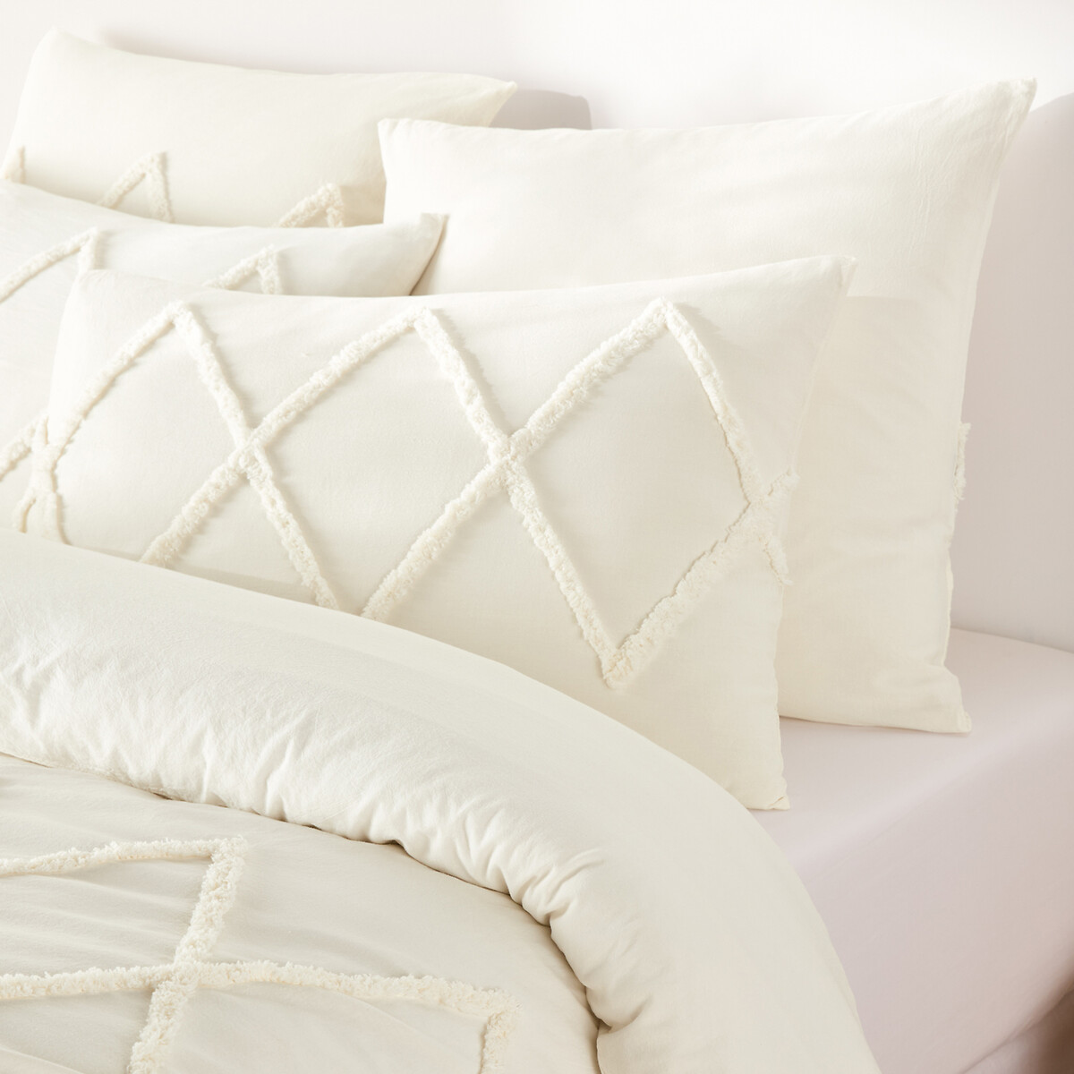 Taie d'oreiller coton, Assa blanc cassé, LA REDOUTE INTERIEURS
