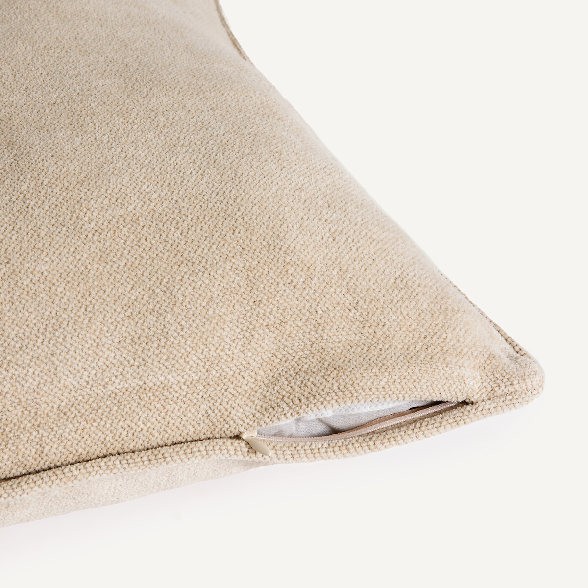 Housse de coussin, velours chenille, Albon ivoire, AM.PM
