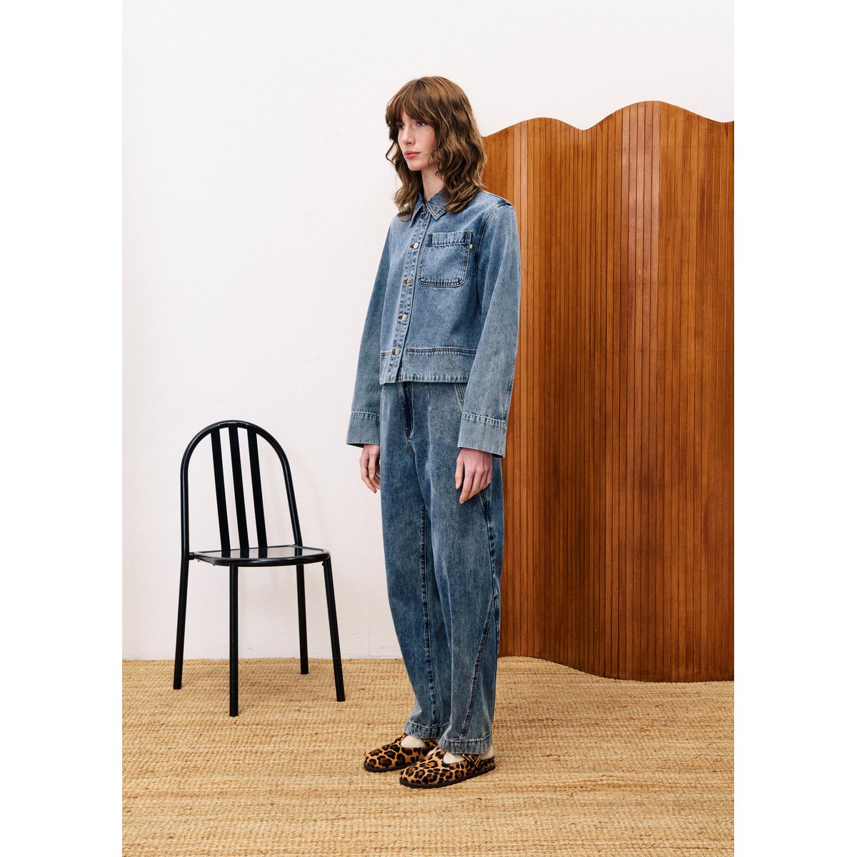 Veste en coton CAMUS bleu jean, FRNCH