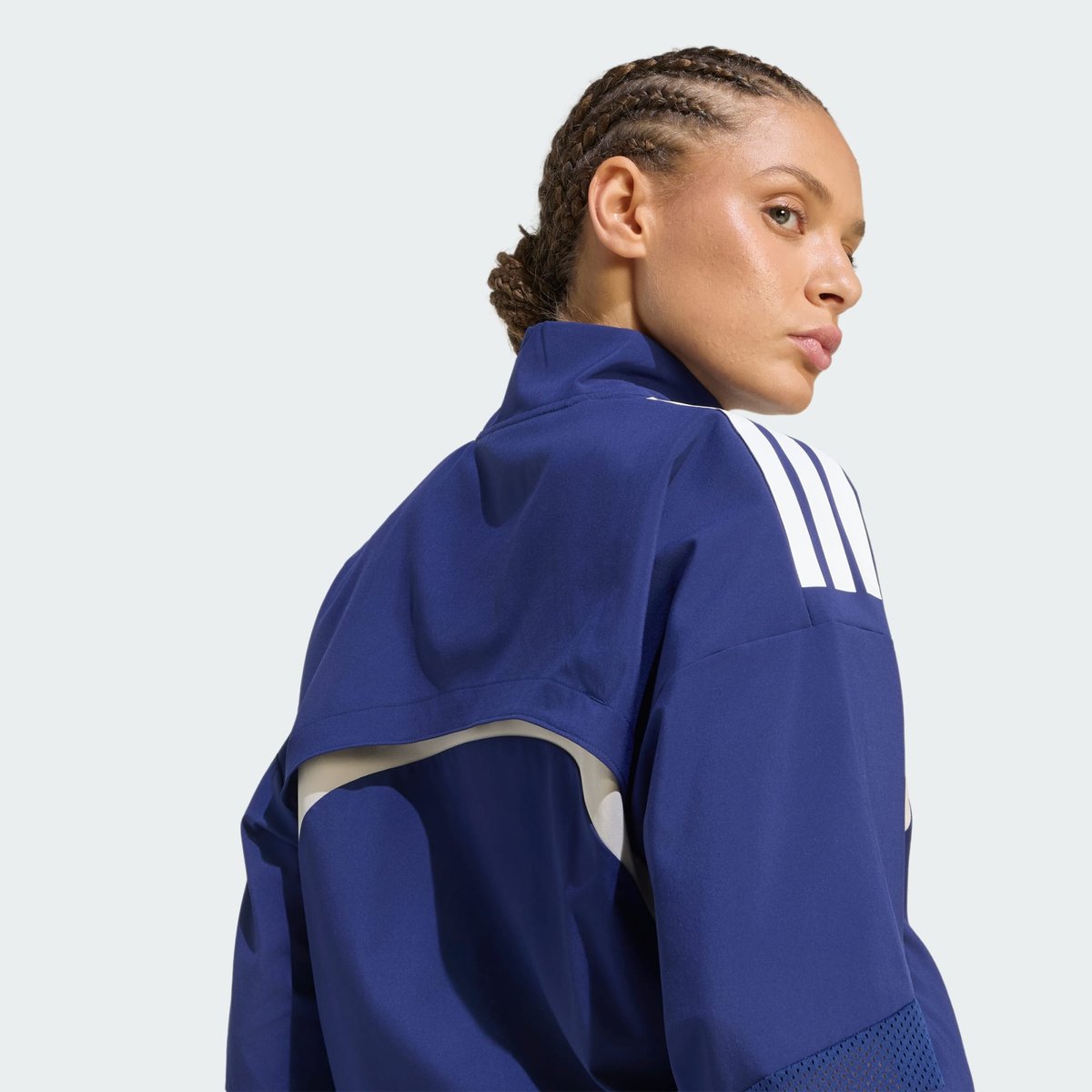 Veste De Survêtement 1/4 Zip Toile Color Block 3 Bandes Hyperglam Veste De Survêtement 1/4 Zip Toile Color Block 3 Bandes Hyperglam dark blue, adidas Performance